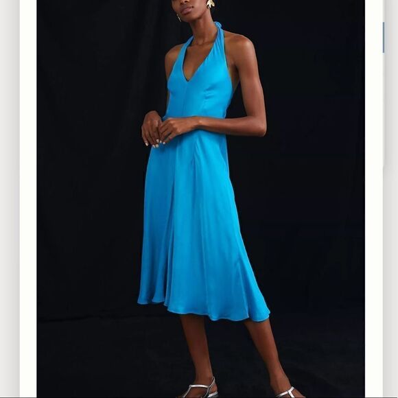 NWT Anthropologie Let Me Be Halter Slip Mini Dress Medium Petite - Picture 12 of 12